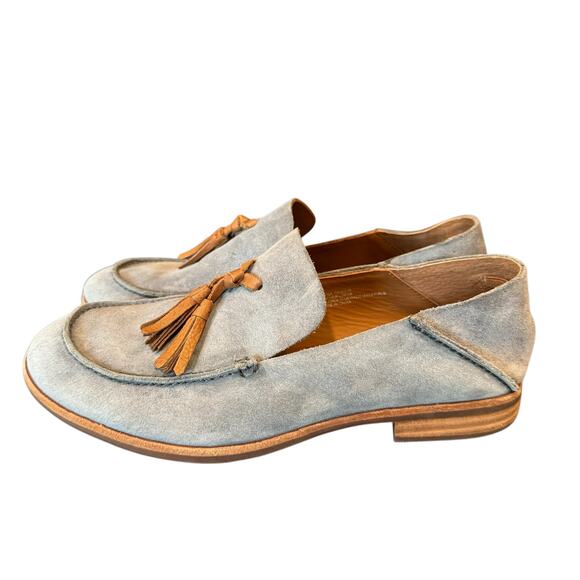 Kork-Ease Tinga Blue Suede Slip-On Tassels Loafers Womens size 8 M - Picture 2 of 10